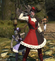 Sky and Miah'to in Valentione's gear.