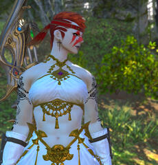 Sky dressed as Artemis.