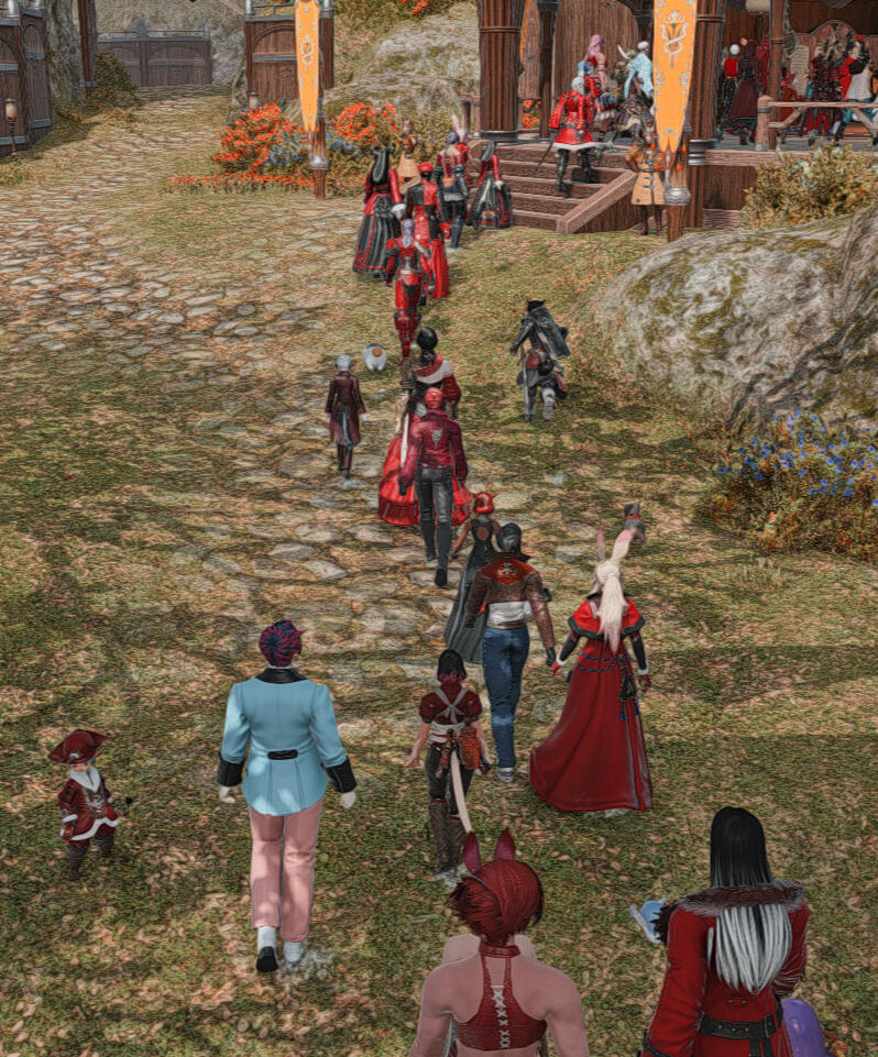 The processional entering the Twin Adder barracks.